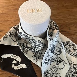 Beautiful black and white authentic Christian Dior scarf